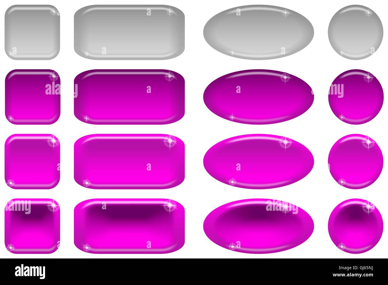 Glass buttons, set Stock Vector Image & Art - Alamy