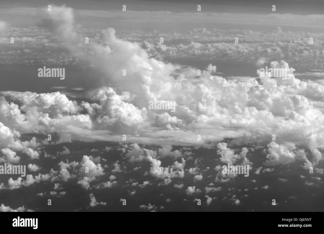 High altitude airplane view Black and White Stock Photos & Images - Alamy