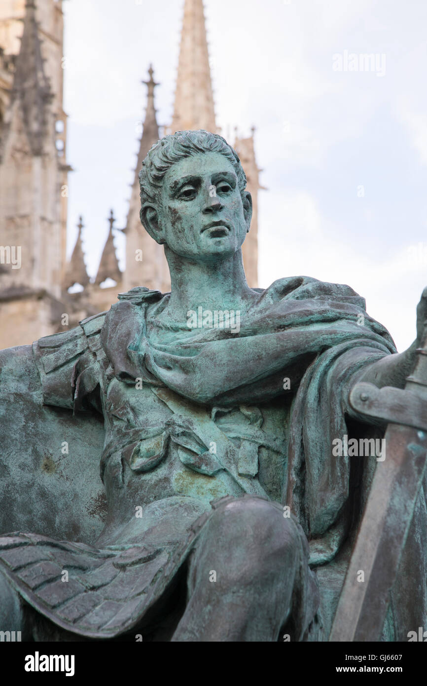 Emperor Constantine the Great Statue, York, England, UK Stock Photo Alamy