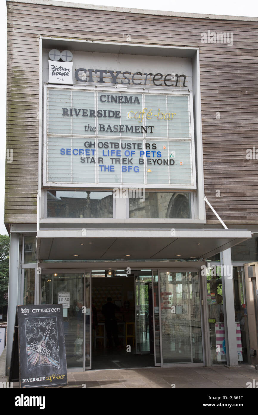 Picture House Cinema and Riverside Cafe, York; England; UK Stock Photo