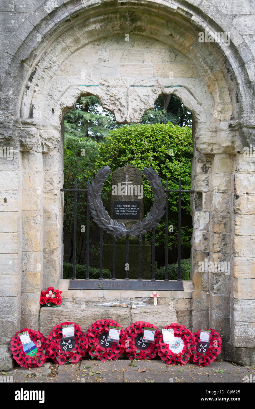 War Memorial, Dean's Park, York, England, UK Stock Photo