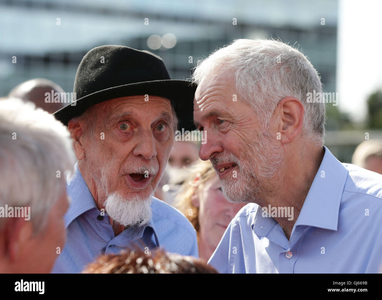 Labour leader Jeremy Corbyn meets supporters during a leadership ...