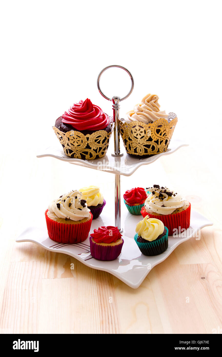 Sample of cupcakes Stock Photo
