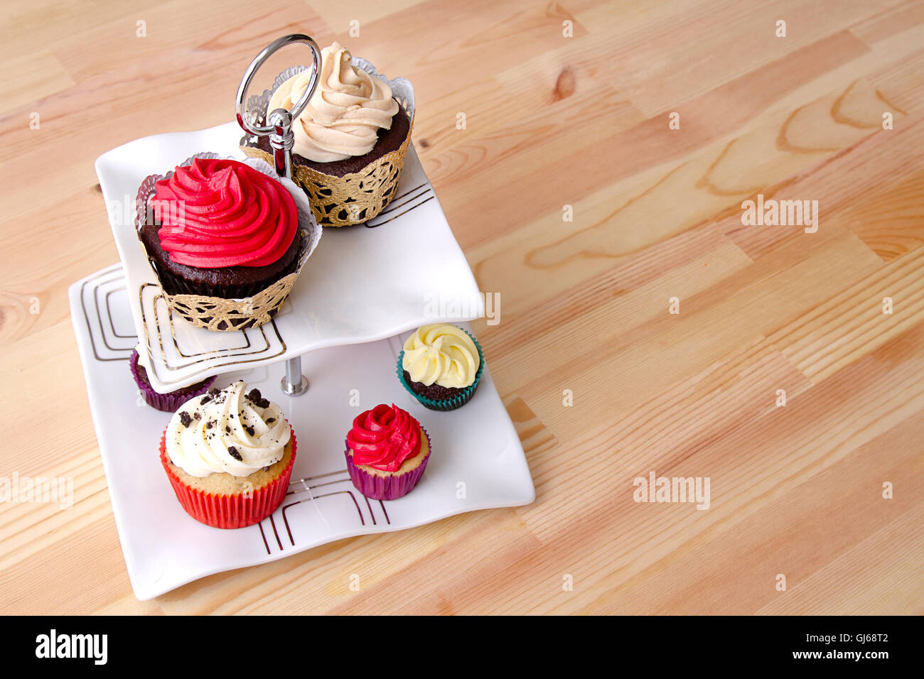 Sample of cupcakes Stock Photo