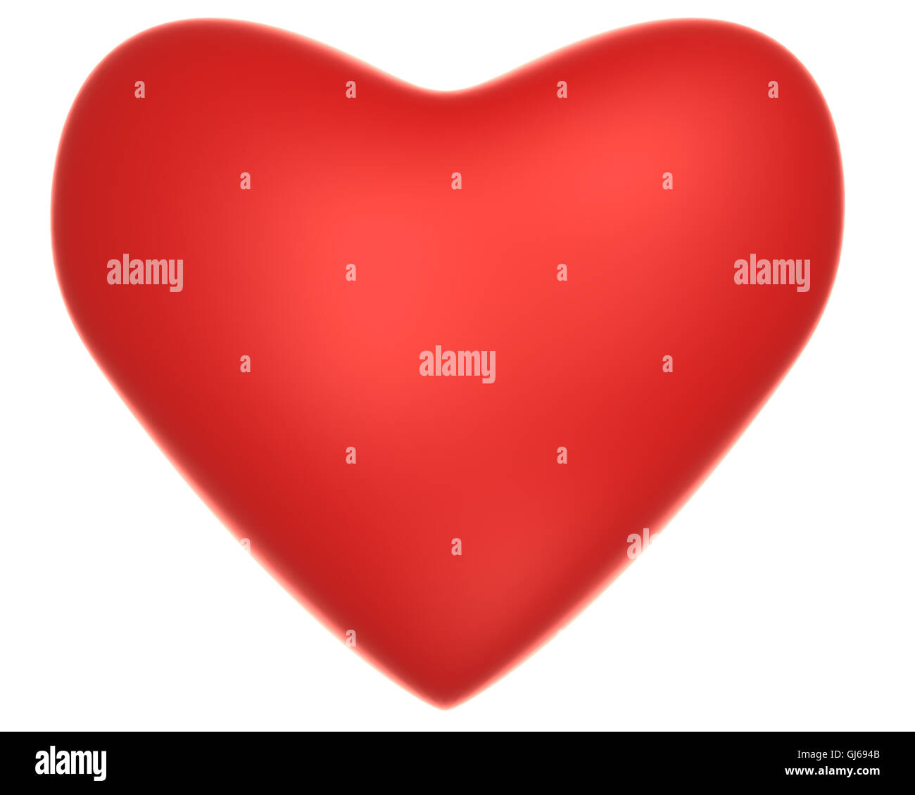 Valentine heart rendering Stock Photo