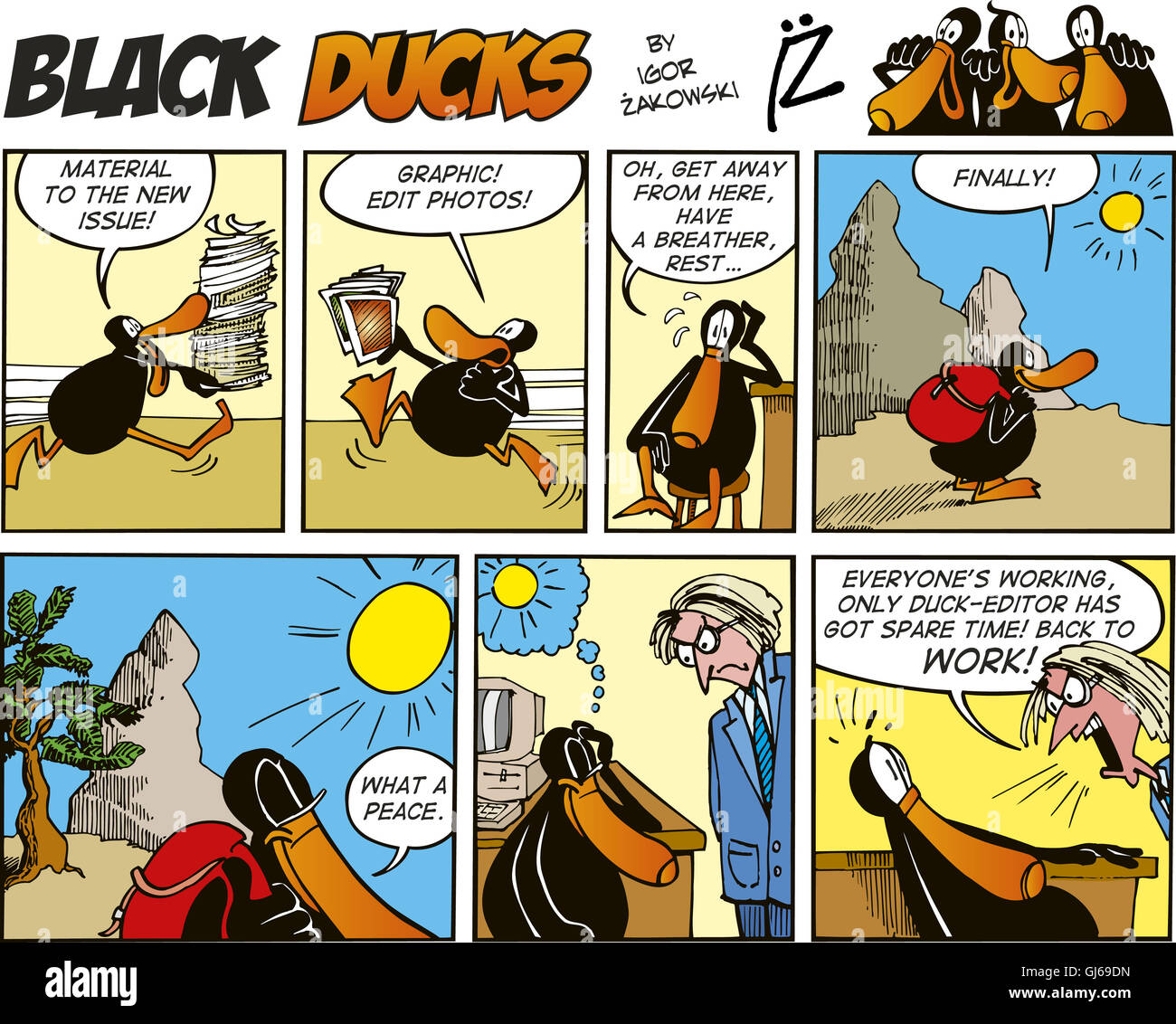 Black Ducks Comics episode 54 Stock Photo