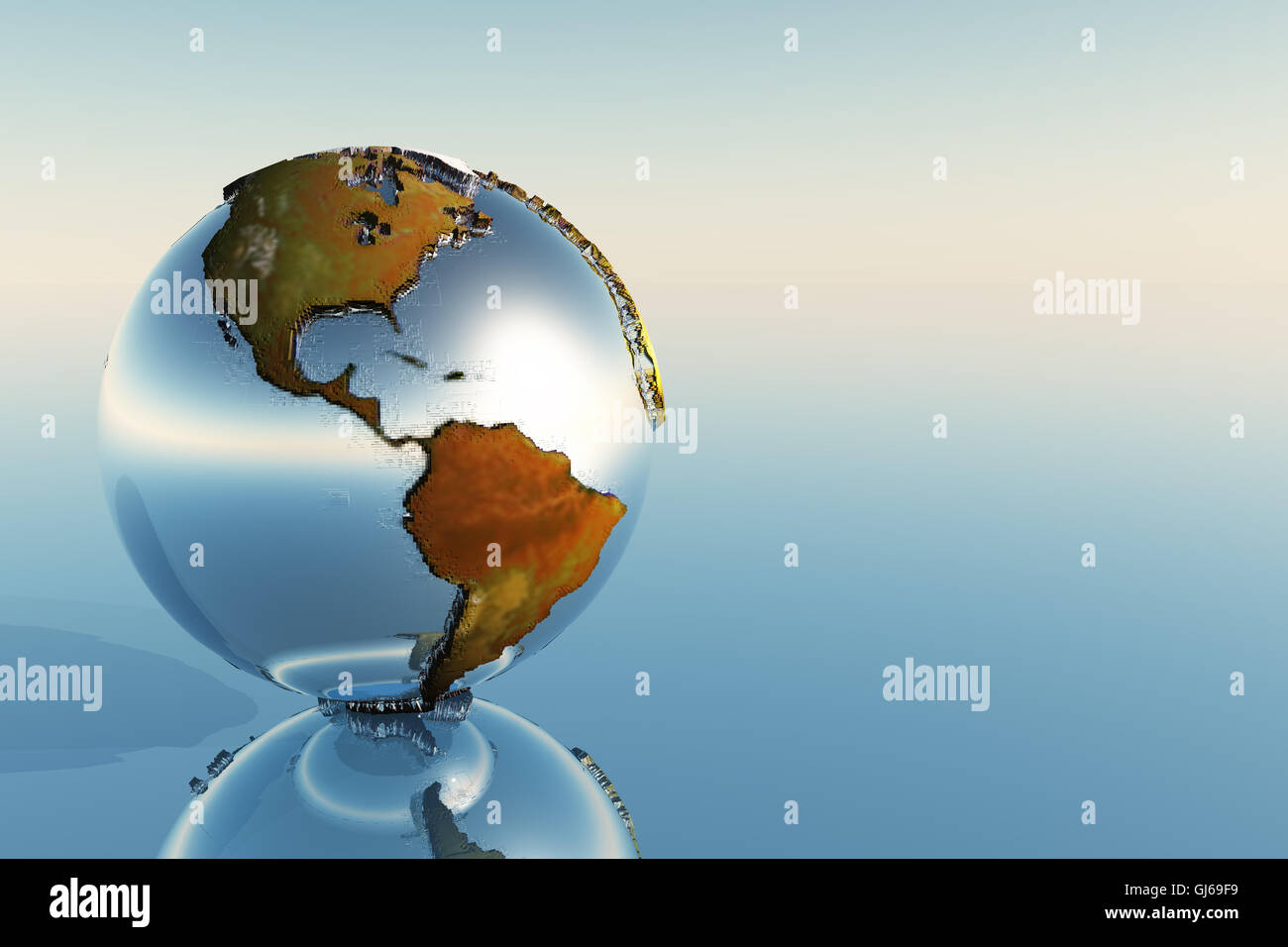 World map north america center hi-res stock photography and images - Alamy