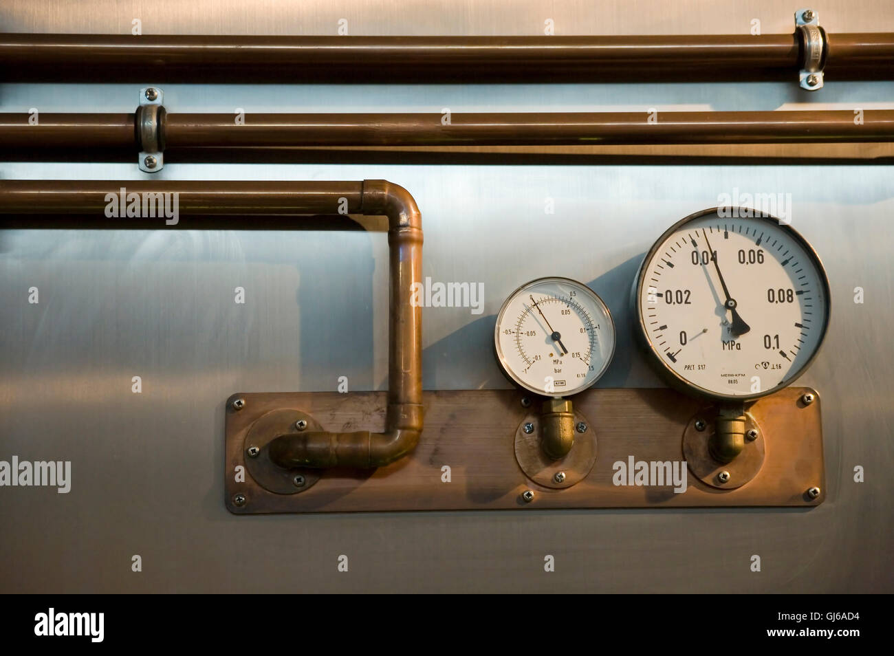 two metres with pipes Stock Photo - Alamy