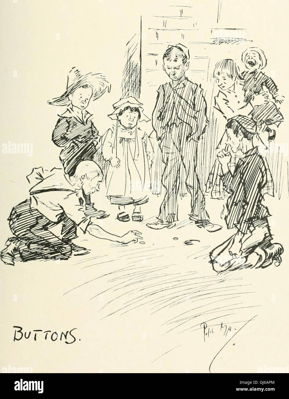 Phil May's Gutter-snipes; 50 original sketches in pen and ink (1896 ...