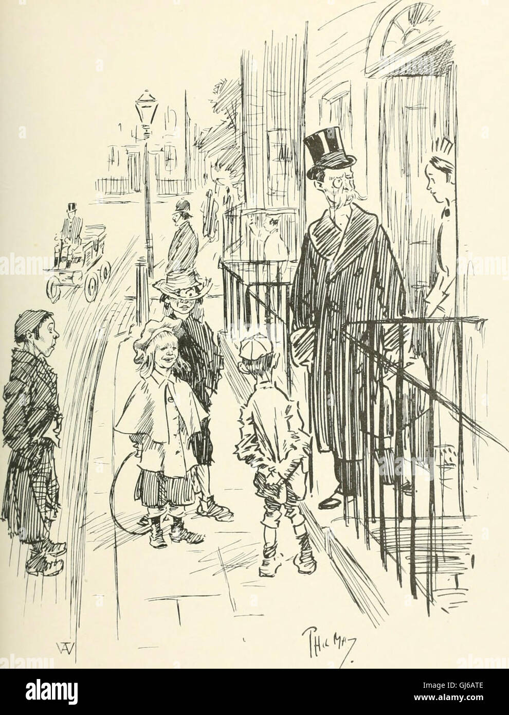 Phil May's Gutter-snipes; 50 original sketches in pen and ink (1896 ...