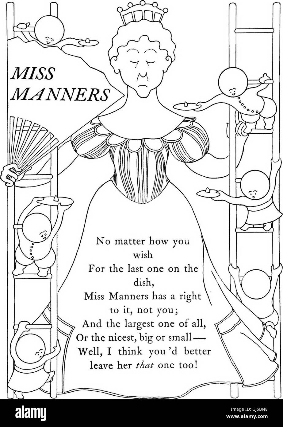 Goops and how to be them; a manual of manners for polite infants inculcating many juvenile virtues both by precept and example, with ninety drawings (1900) Stock Photo