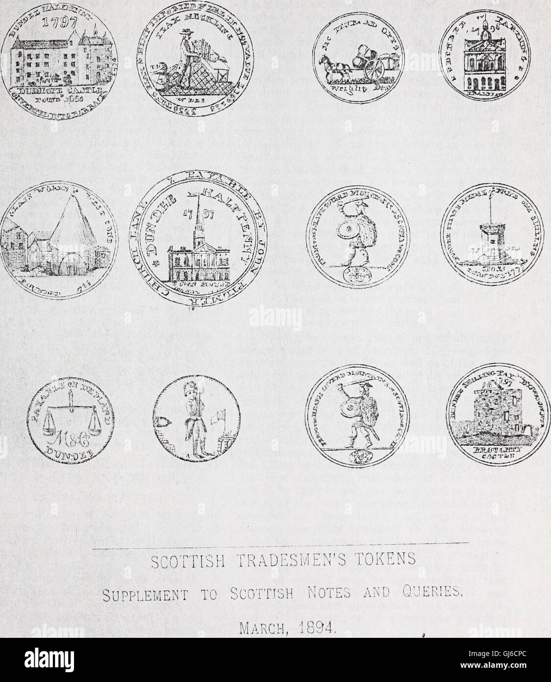 Scottish notes and queries 1893 stock photo alamy