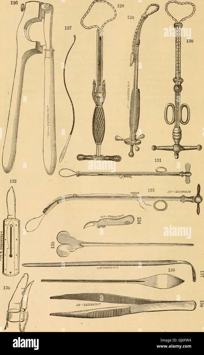 Veterinary Instruments Labelled This 1881 illustrated register catalogs veterinary instruments ...