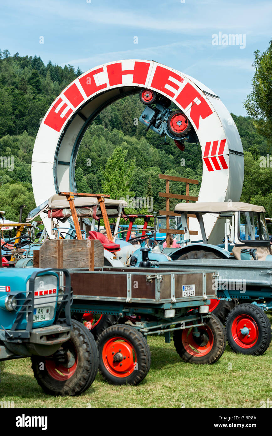 Bad König, Hessen, Germany, Eicher wheel from 1951 at classic festival Stock Photo