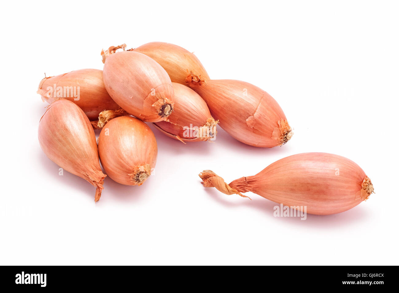 shallot onions isolated on white Stock Photo