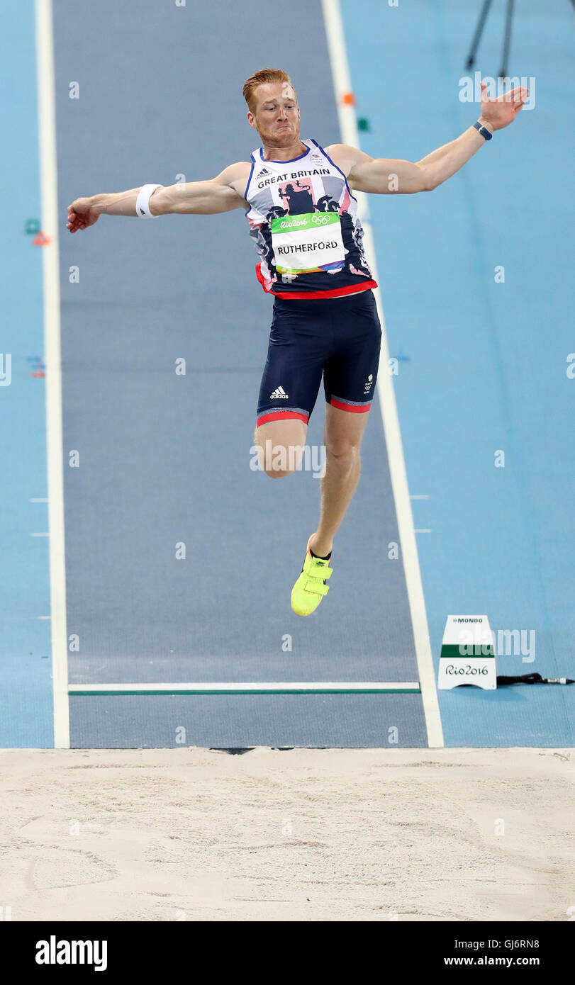 Great Britain's Greg Rutherford competes in his Men's Long Jump ...