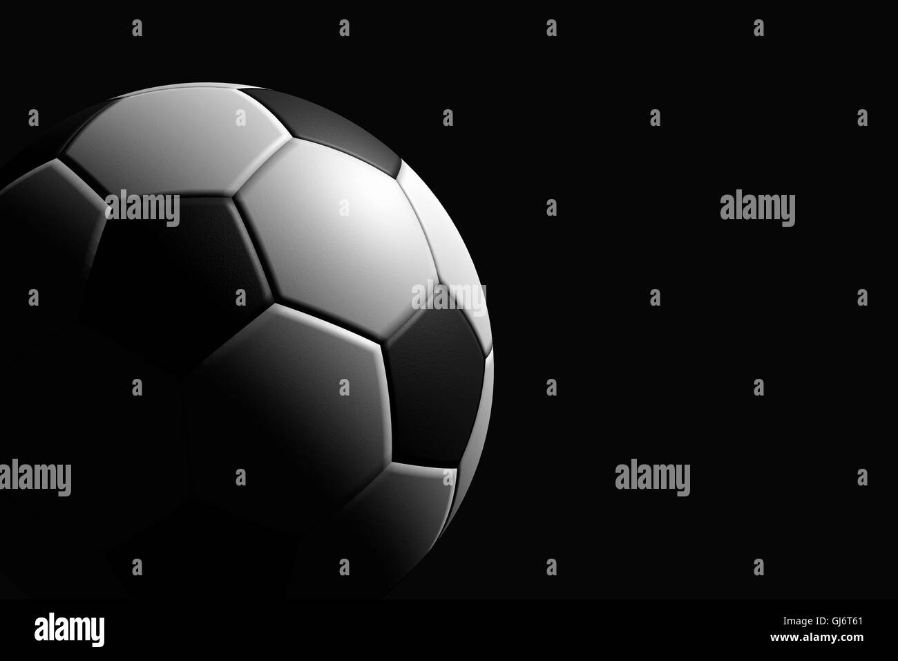 3D rendering of soccer ball on black background Stock Photo - Alamy