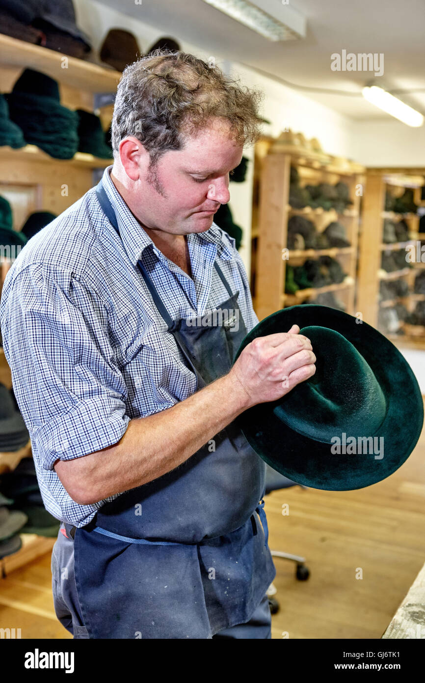 Milliner, craftsman, workshop Stock Photo