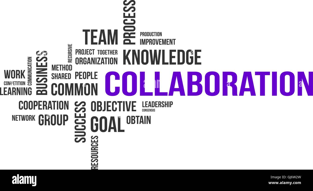 word cloud - collaboration Stock Vector