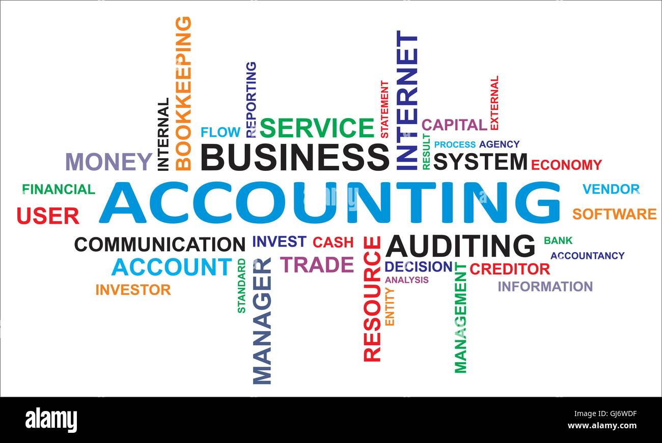 word cloud - accounting Stock Vector