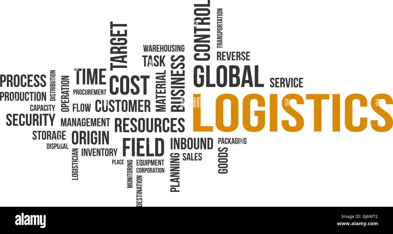 word cloud - logistics Stock Vector