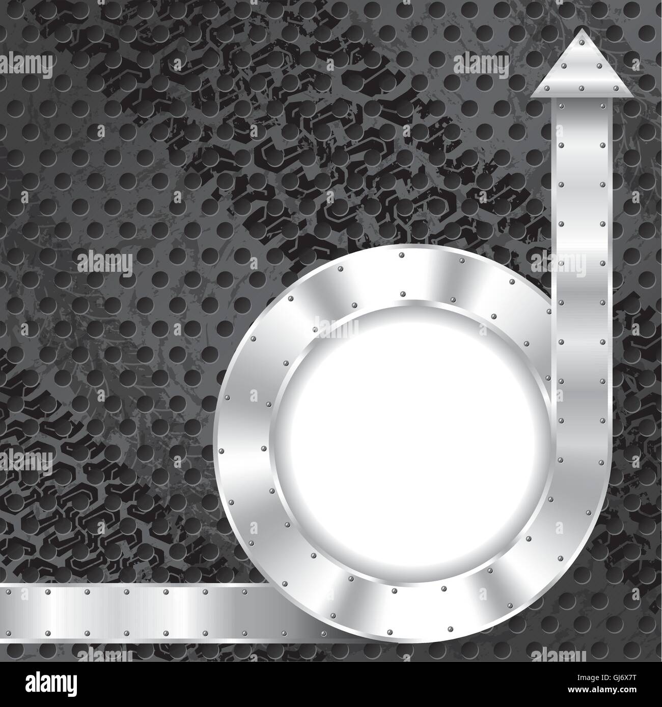 Metallic background with text container Stock Vector Image & Art - Alamy