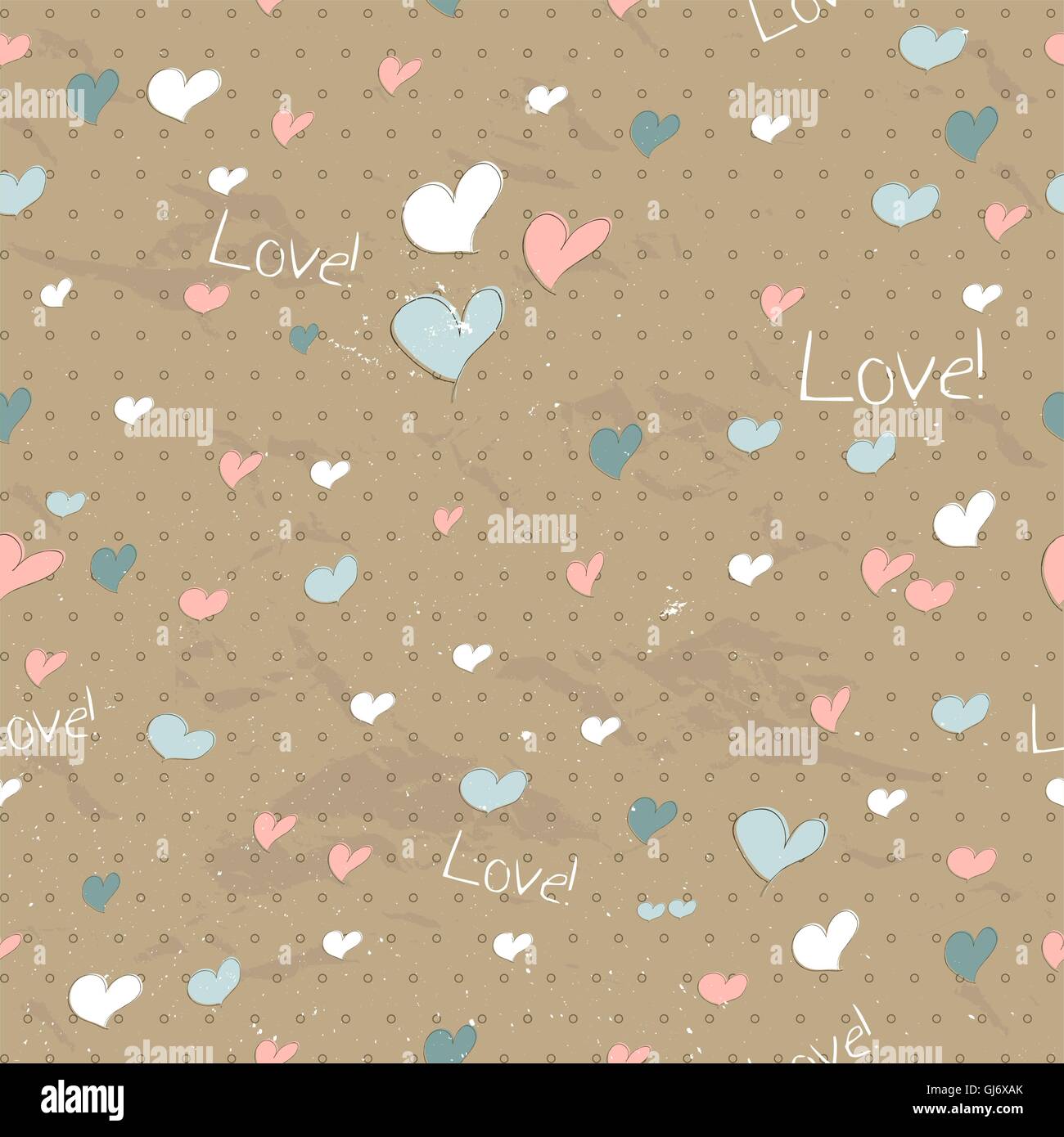 Vintage seamless texture with hearts Stock Vector Image & Art - Alamy