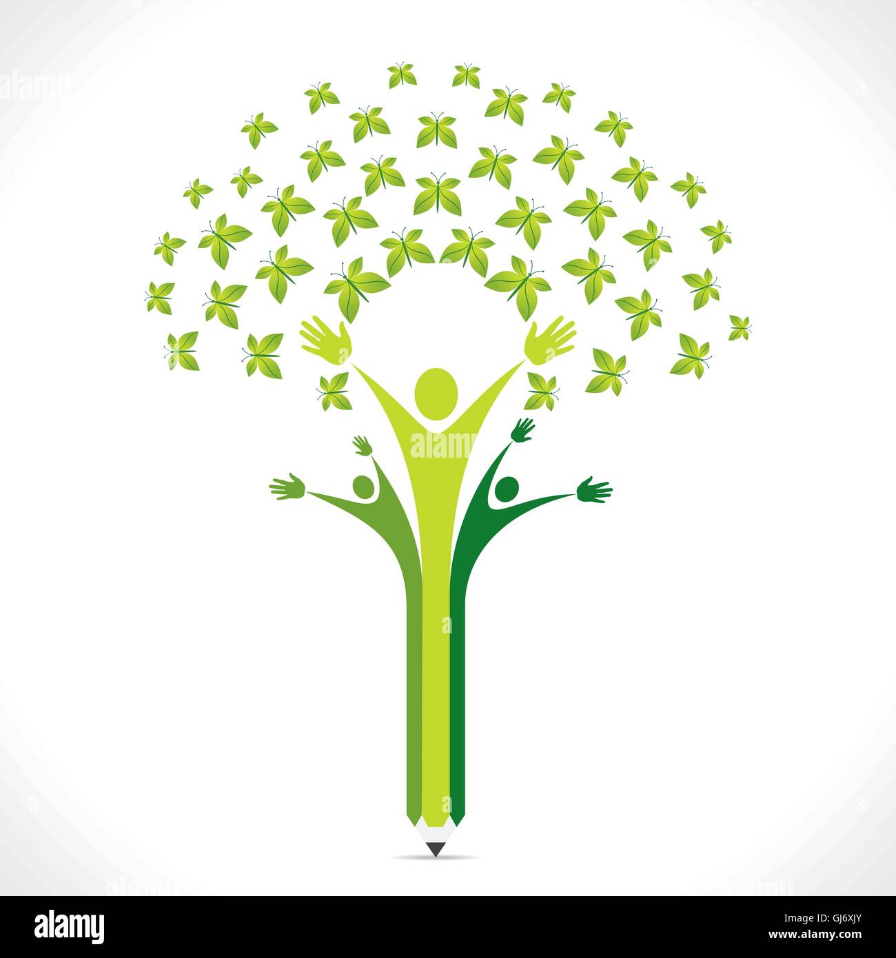 Creative Fly creative pencil children fly the butterfly concept vector Stock Vector ...