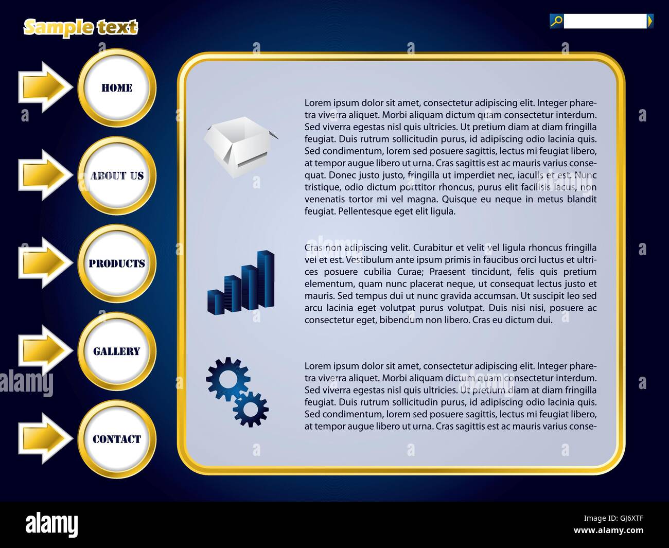 Golden frame text box Stock Vector Images - Alamy