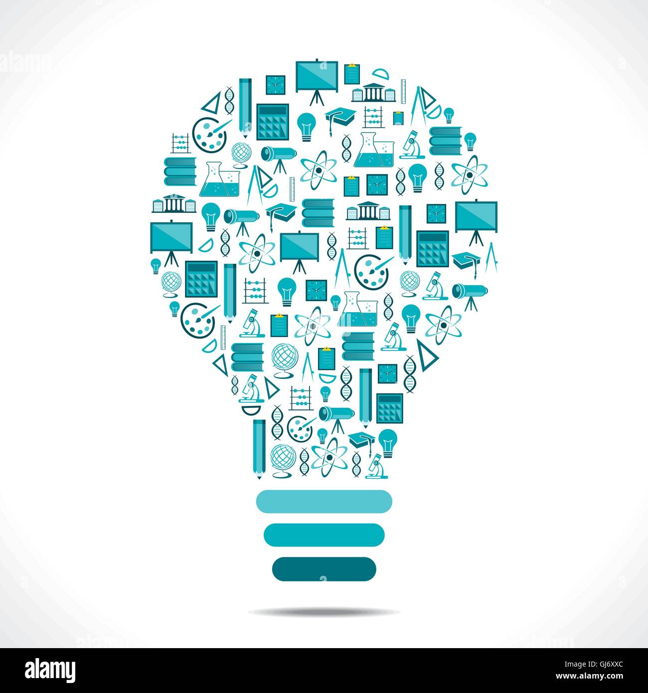 bulb design with education icon concept vector Stock Vector Image & Art -  Alamy