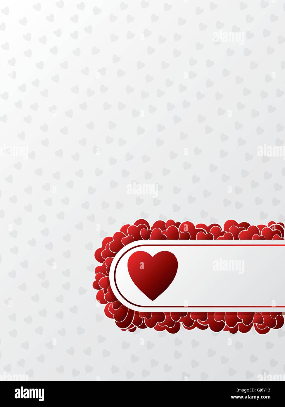 Valentine greeting card design with red hearts Stock Vector Image & Art ...