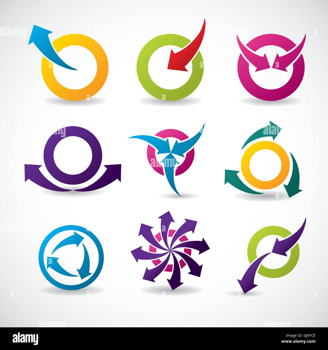 Abstract icon set Stock Vector Image & Art - Alamy