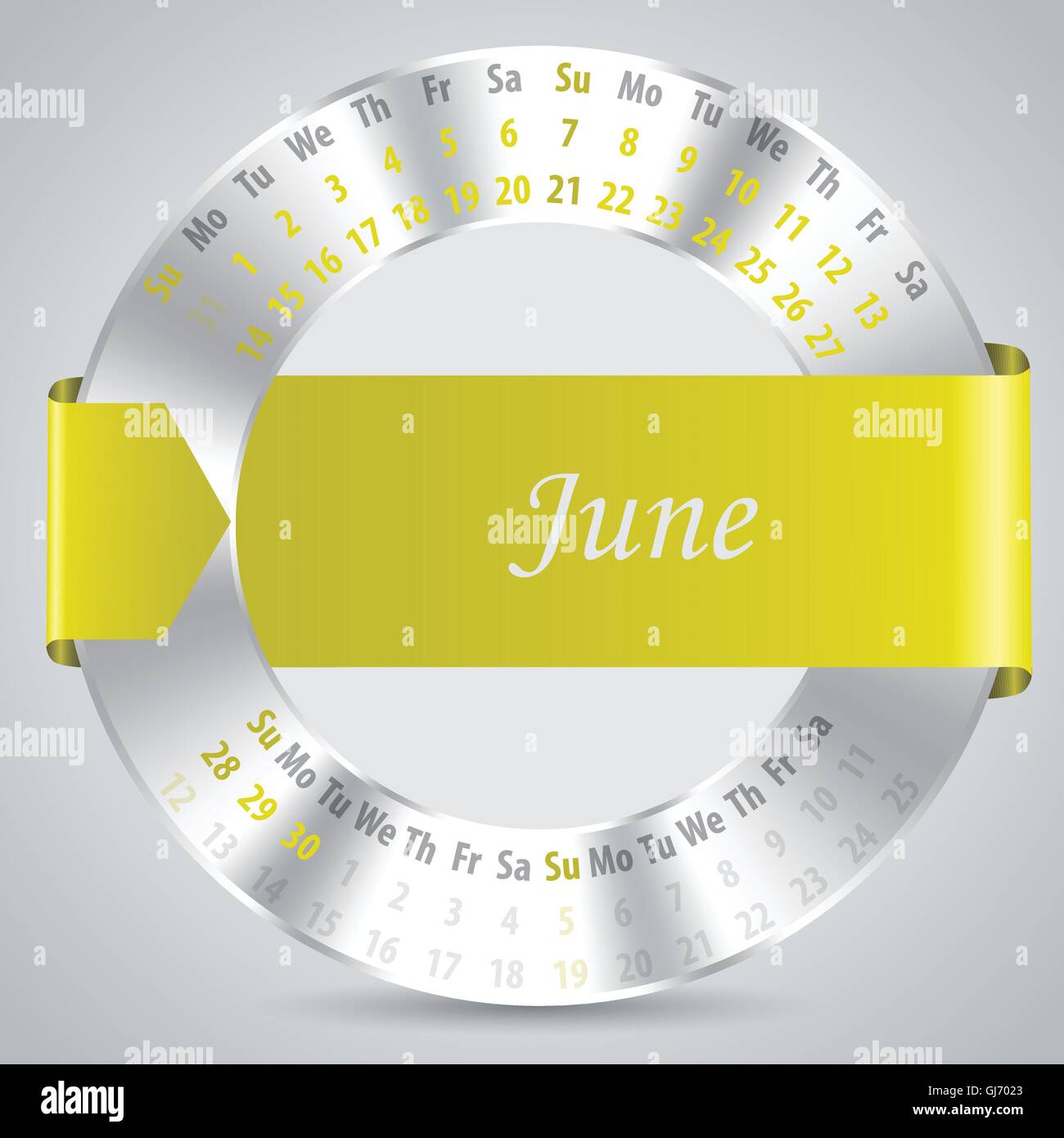 June calendar hi-res stock photography and images - Alamy