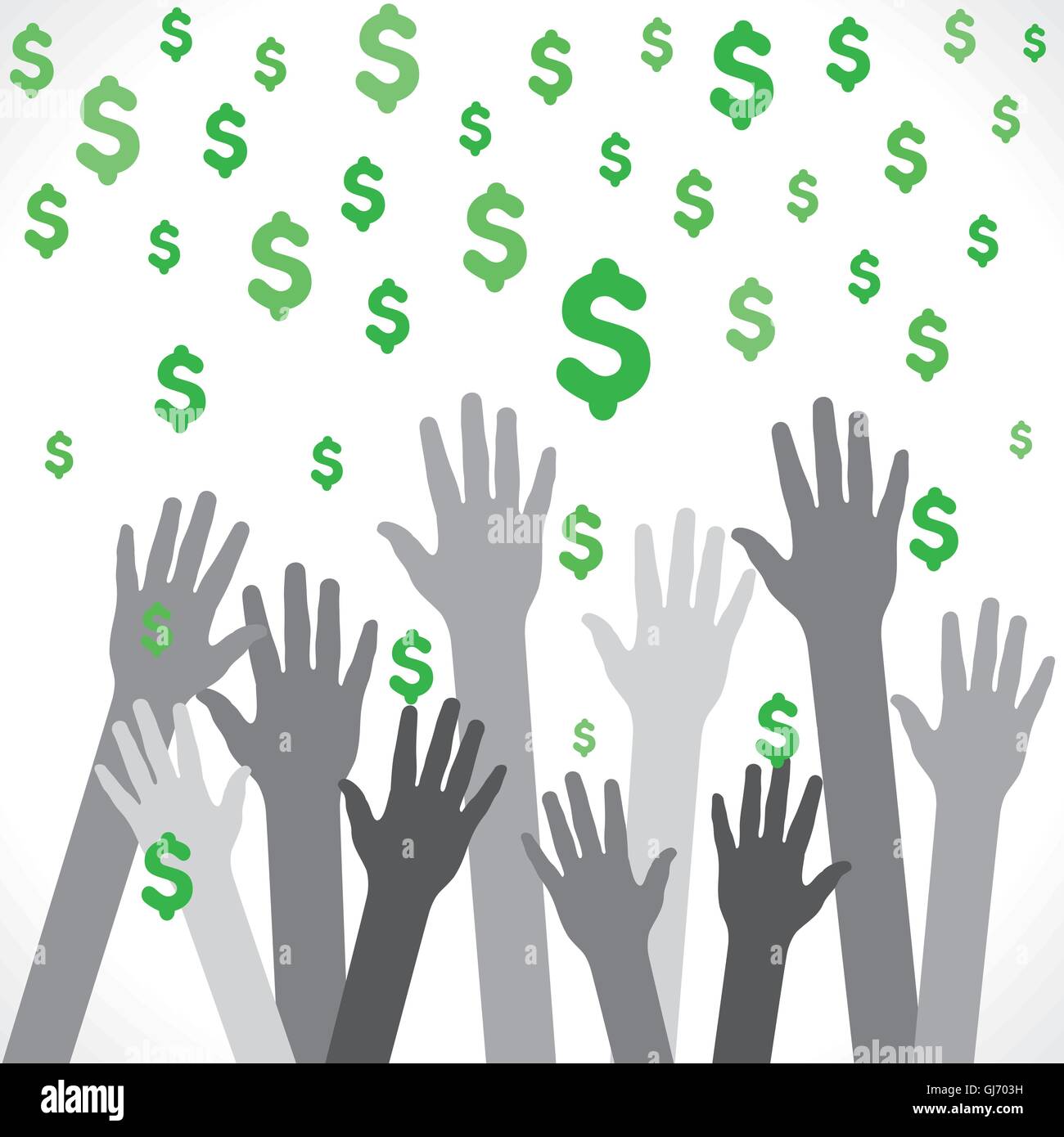Hand catch money Stock Vector Images - Alamy