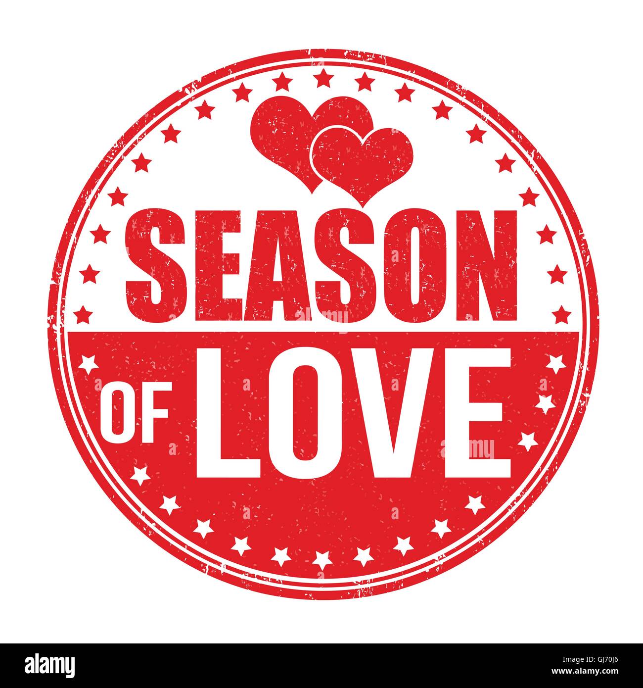 Season of love stamp Stock Vector