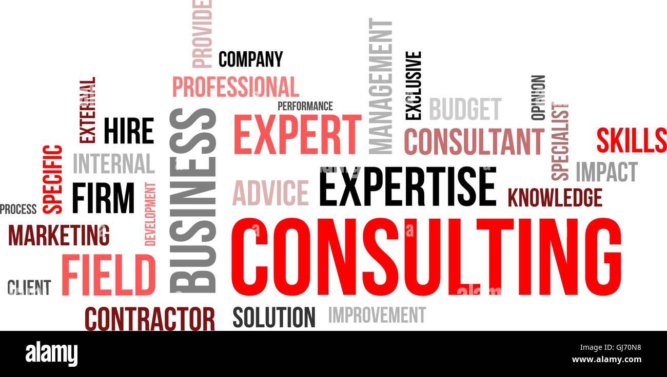 word cloud - consulting Stock Vector
