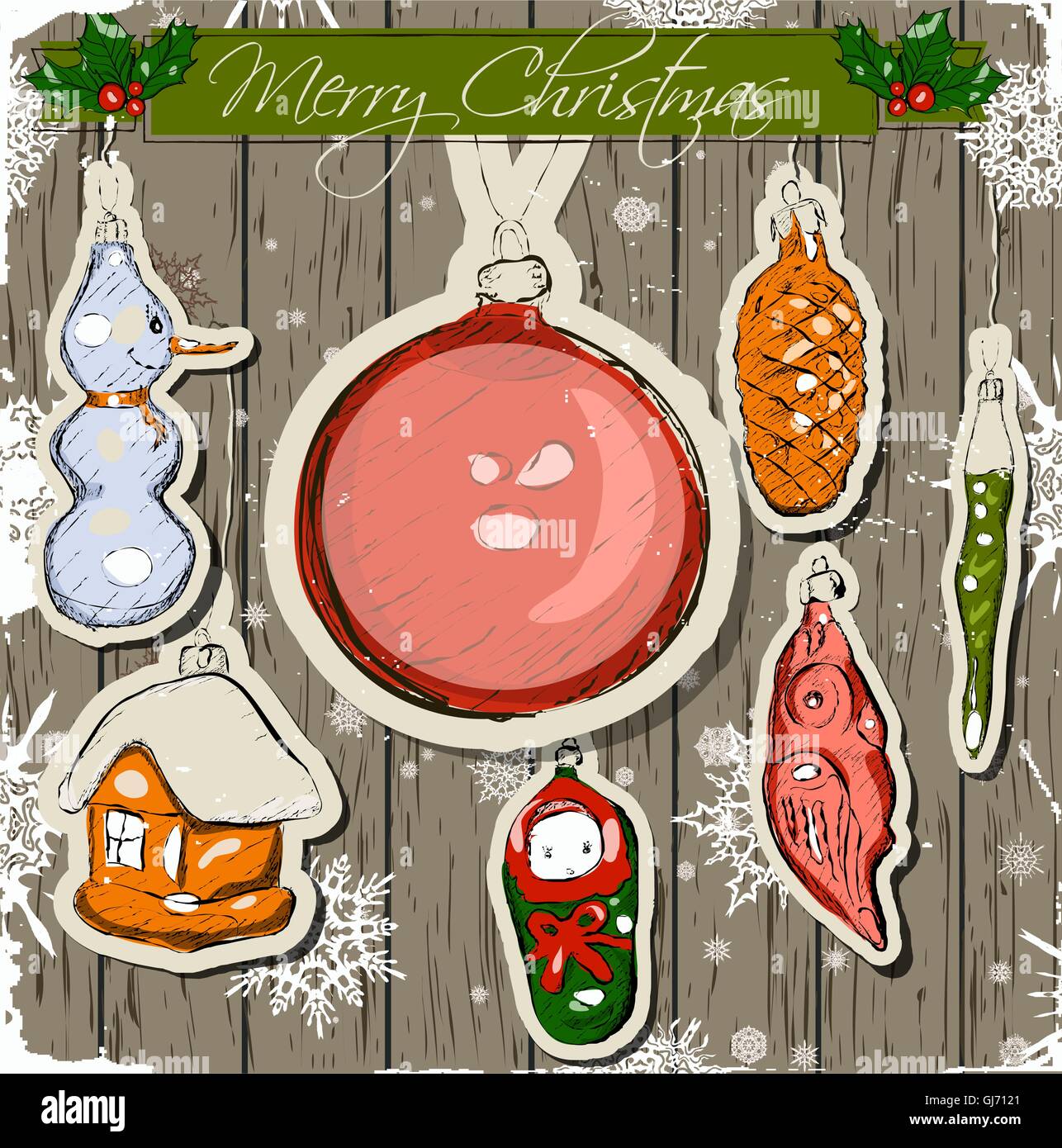 Poster christmas decorations Stock Vector Images Alamy