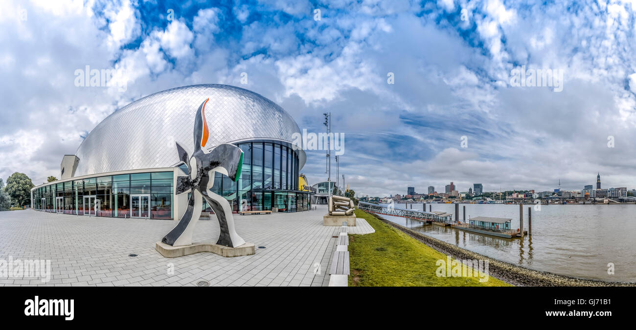 Germany, Hamburg, the Elbe, harbour, theatre, venue of musical, Stage Theatre on the Elbe Stock Photo