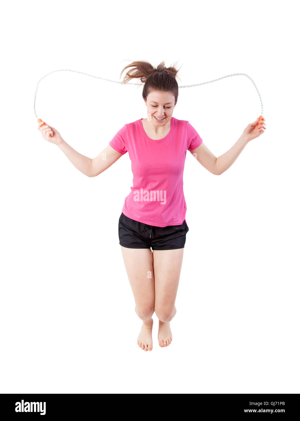 young woman with a skipping rope Stock Photo - Alamy