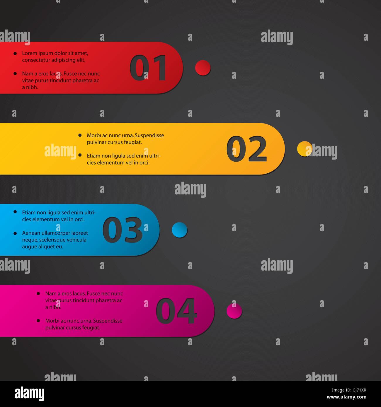 Color labels with grades Stock Vector