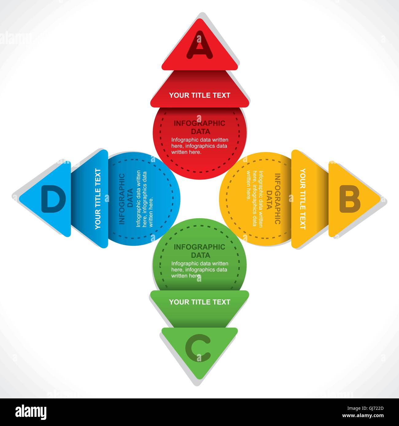 Creative arrow info graphics Stock Vector