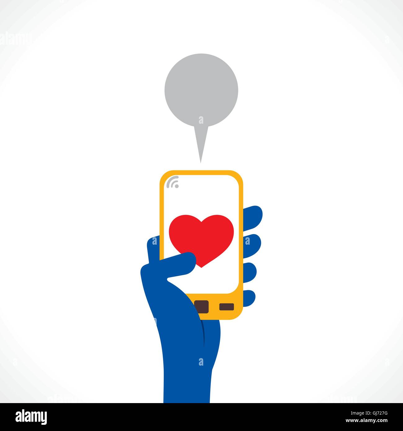 happy valentine s day apps symbol display in mobile concept vector Stock Vector