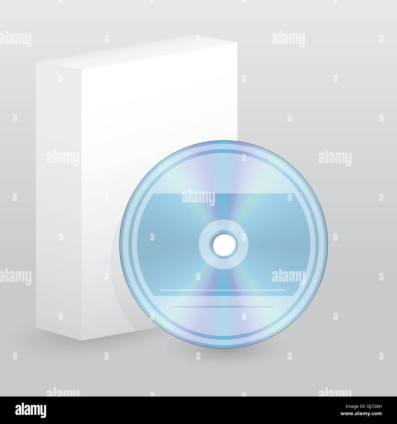 Color Blank Disc With Blank Box Stock Vector Art