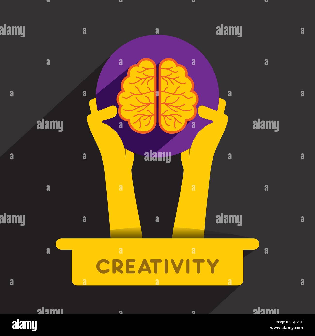 creative brain creativity icon design concept vector Stock Vector