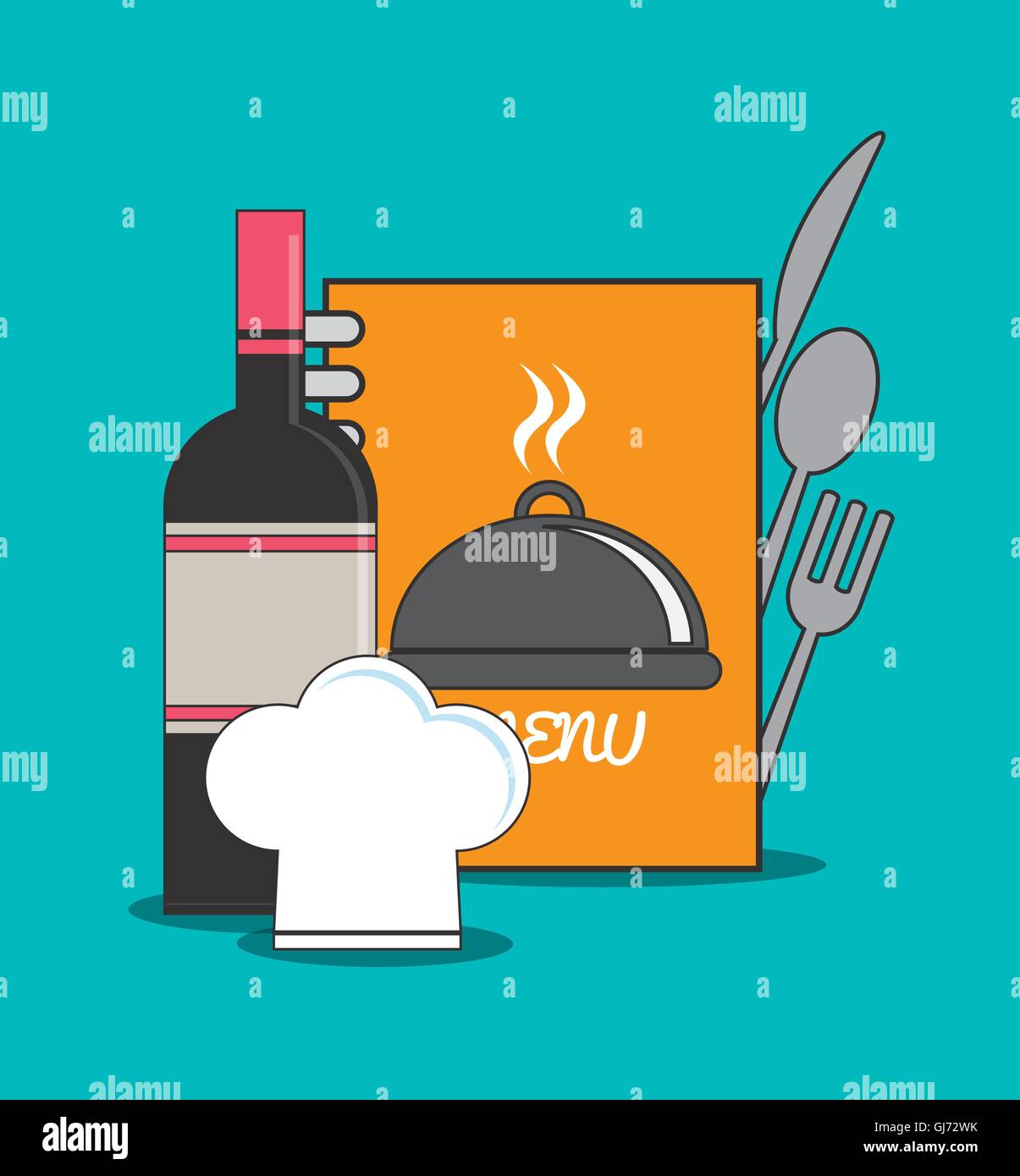 Hotel menu book with food Stock Vector Images - Alamy