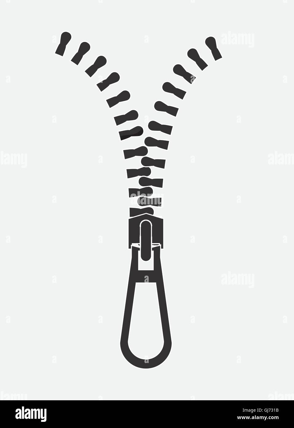 Zip zipper one cloth metal teeth icon Stock Vector Image & Art - Alamy