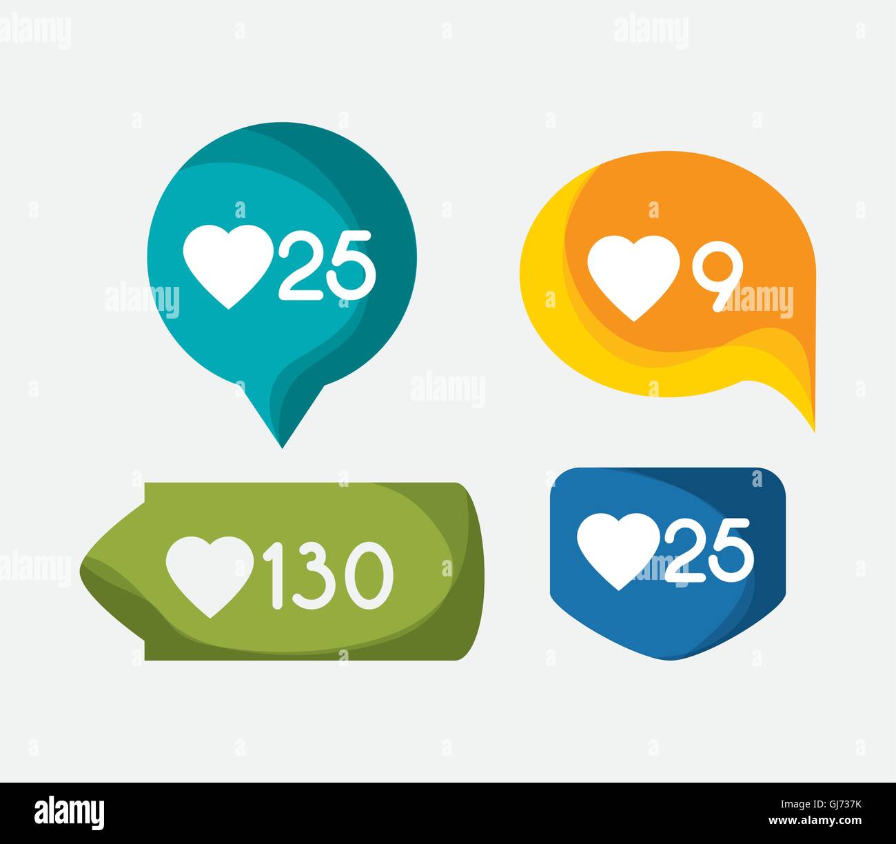 bubble heart social media communication icon Stock Vector Image & Art ...