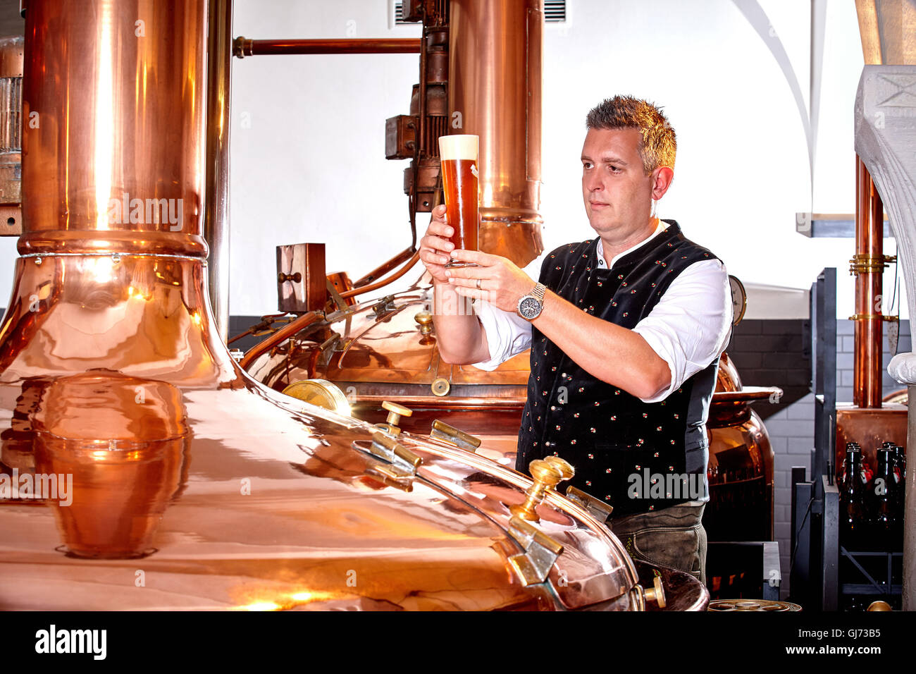 Brewery, master brewer Stock Photo Alamy