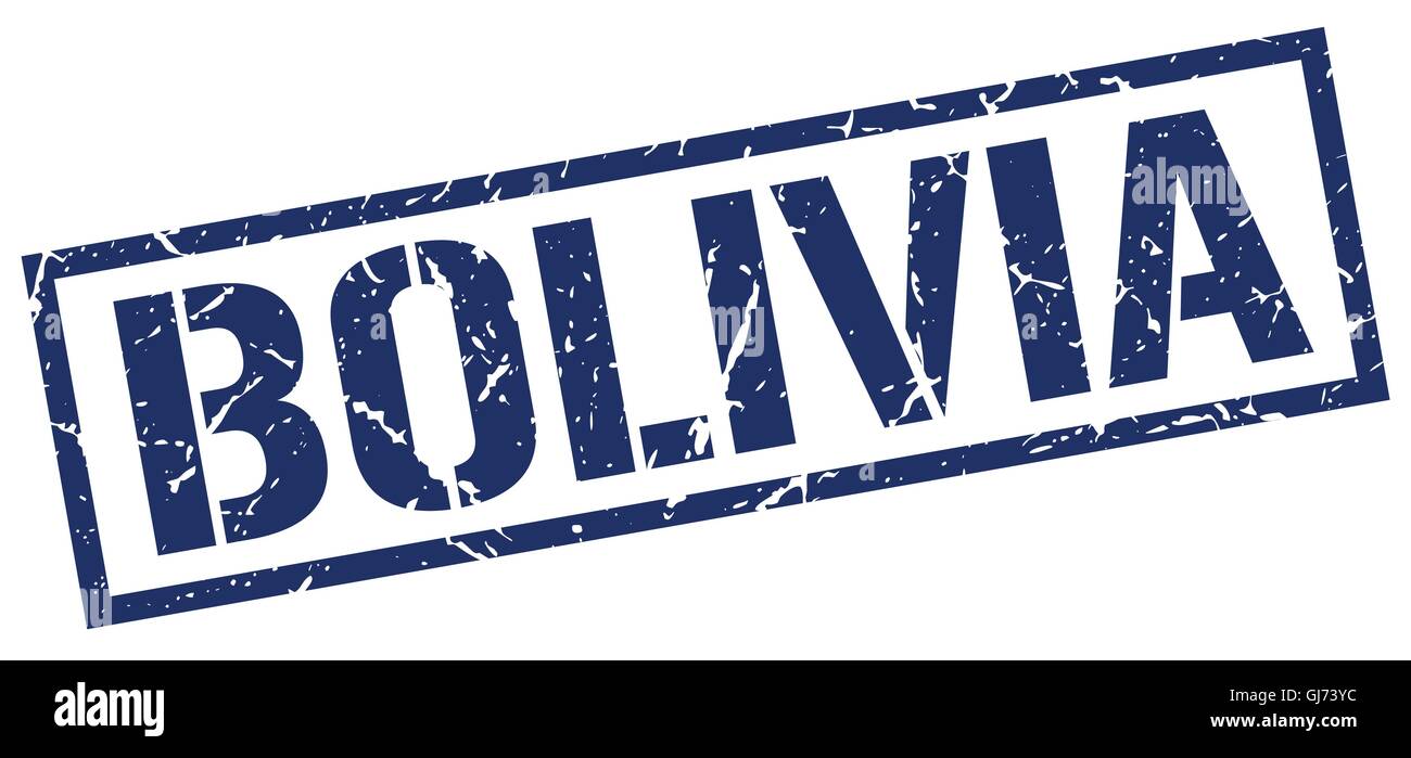 Bolivia blue square stamp Stock Vector Image & Art - Alamy