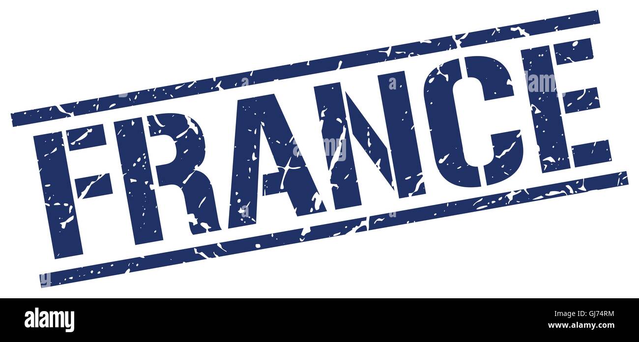 France blue square stamp Stock Vector Image & Art - Alamy